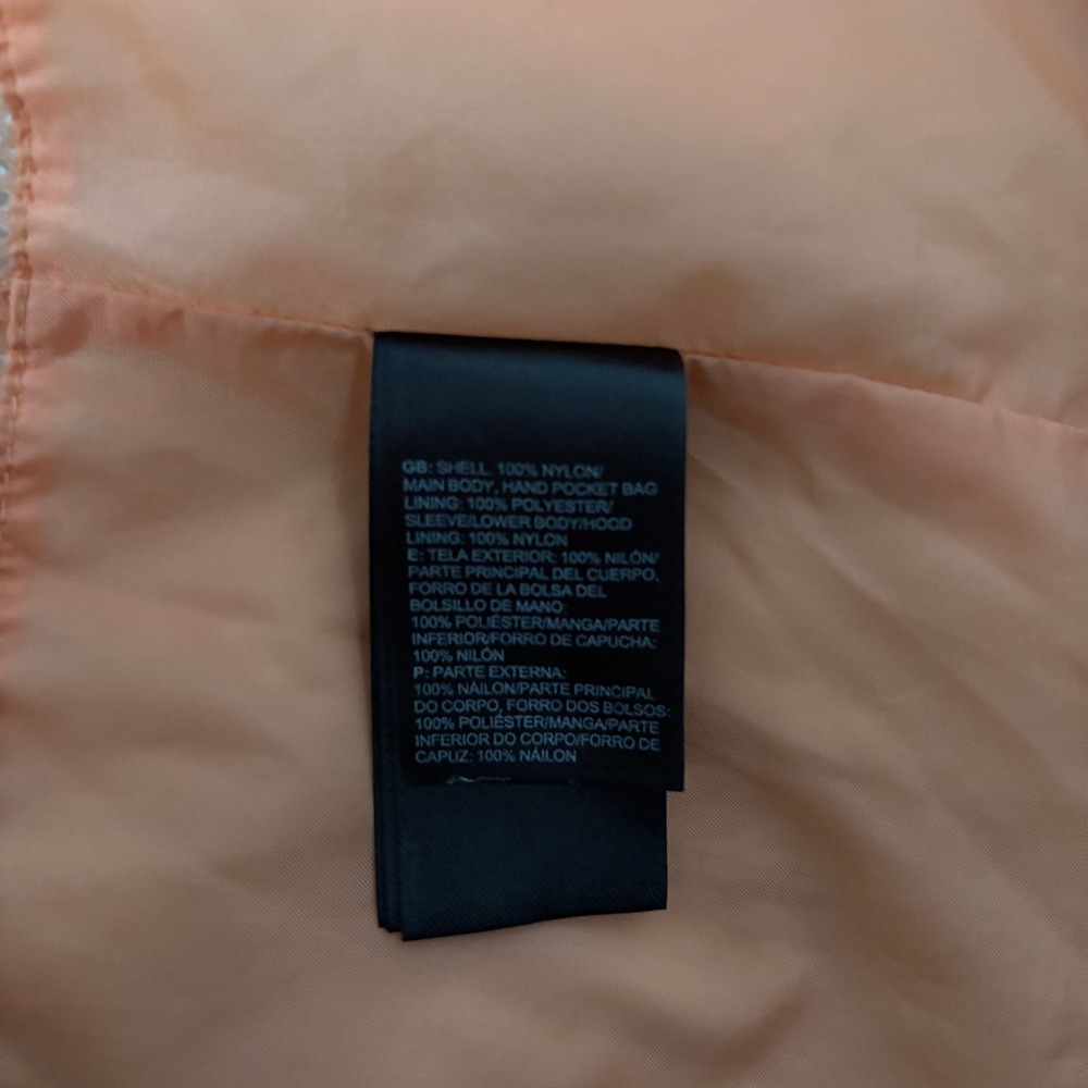 The North Face HyVent Rain Jacket Womens L Grey Orange Mesh Lined Hooded Shell - Picture 10 of 15